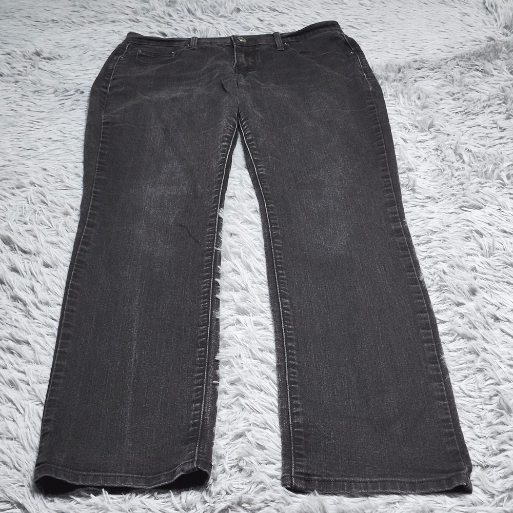 Levis 505 Jeans Womens‎ Size 6 6M Black Straight Leg Denim Cotton Blend Stretch